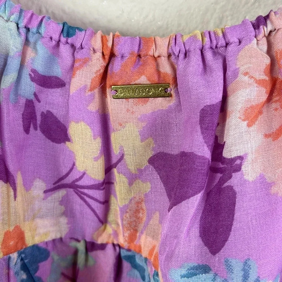 Billabong Salty Blonde Sweetest Ever Baby Doll Crop Top in Lovin Lilac size S - Picture 7 of 15